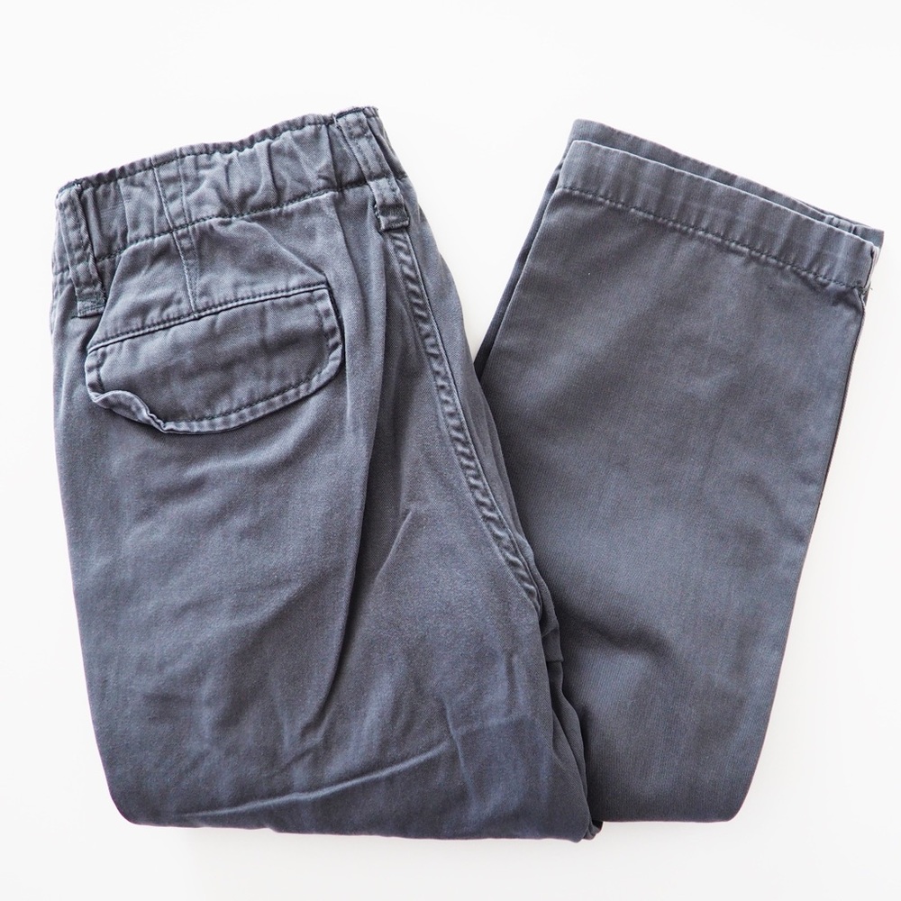 Lands End Gray Iron Knee Adjustable Pants
